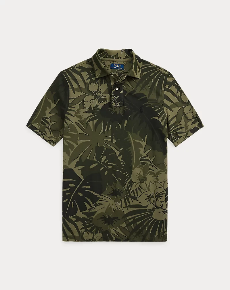 Classic Fit Palm-Camo Mesh Polo Shirt