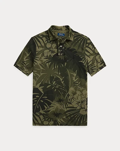 Classic Fit Palm-Camo Mesh Polo Shirt