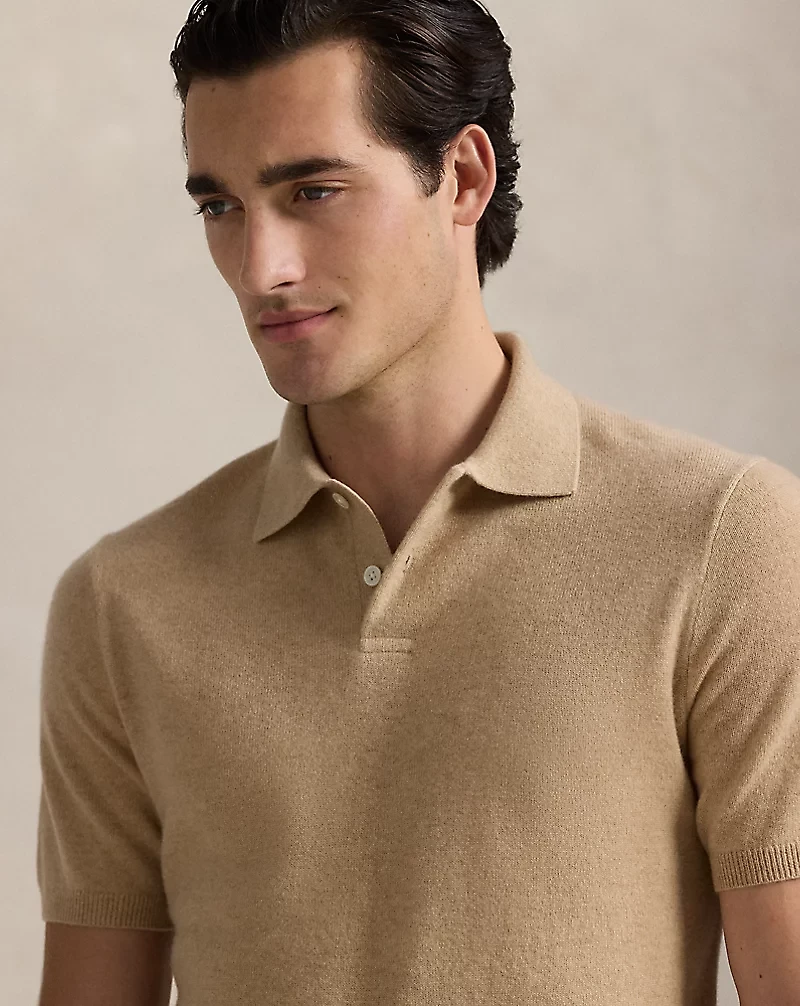 Cashmere Polo-Collar Sweater