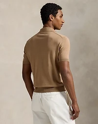 Cotton Polo-Collar Sweater