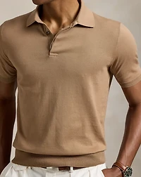 Cotton Polo-Collar Sweater