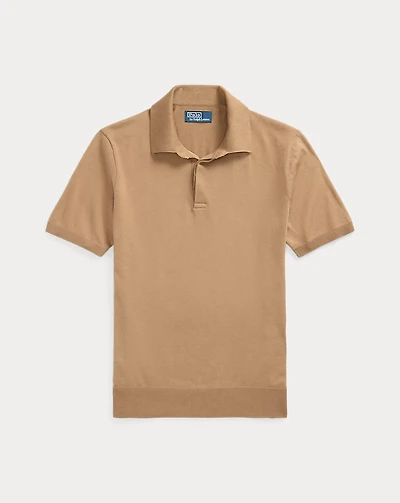 Cotton Polo-Collar Sweater