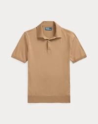 Cotton Polo-Collar Sweater