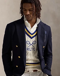 Embroidered Cotton-Blend Cricket Sweater