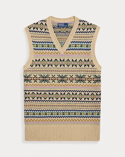 Fair Isle Cotton-Cashmere Sweater Vest