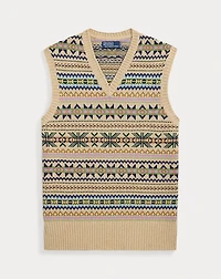 Fair Isle Cotton-Cashmere Sweater Vest