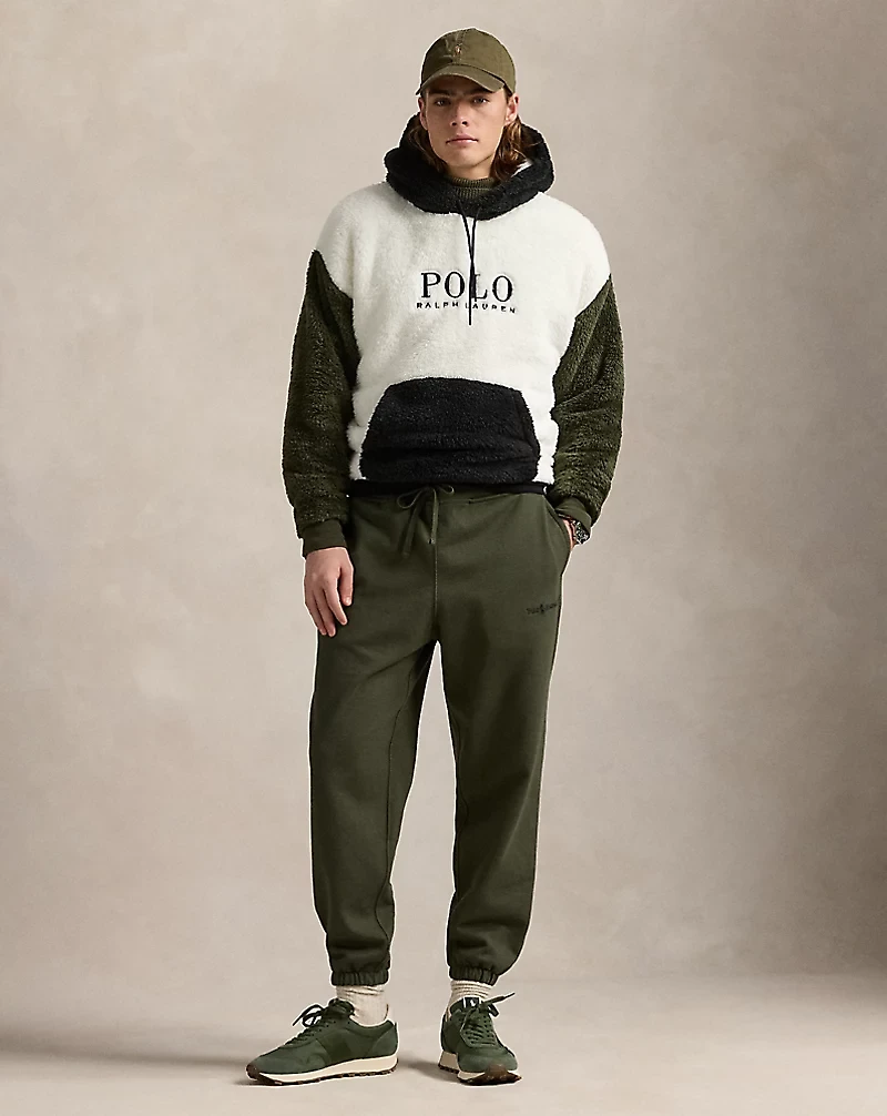 Logo Color-Blocked Pile Fleece Hoodie