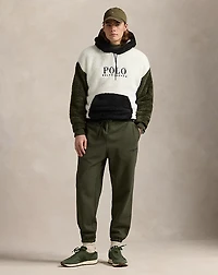 Logo Color-Blocked Pile Fleece Hoodie