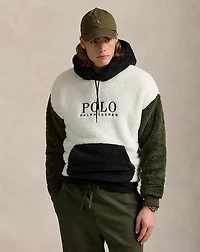 Logo Color-Blocked Pile Fleece Hoodie