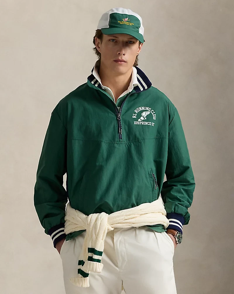 Ripstop Quarter-Zip Graphic Jacket