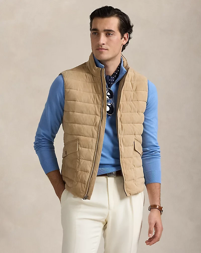 Quilted Suede Vest