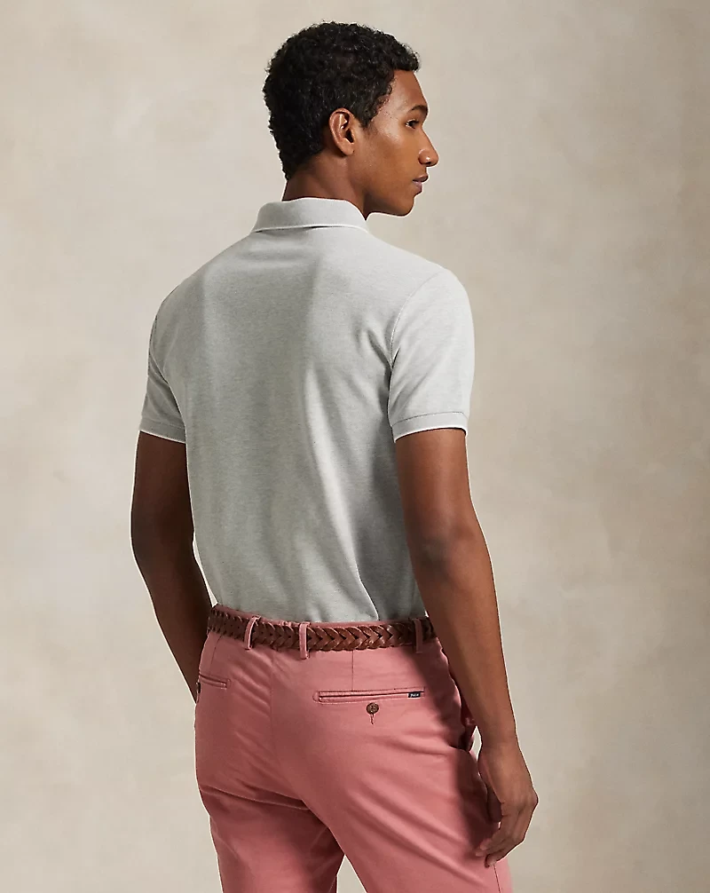 Custom Slim Fit Stretch Oxford Mesh Polo