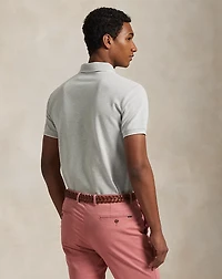 Custom Slim Fit Stretch Oxford Mesh Polo