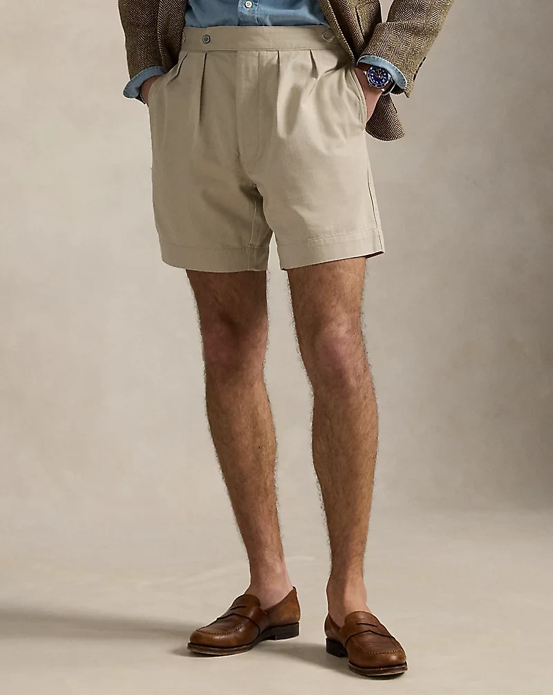 7-Inch Relaxed Fit Pleated Twill Short