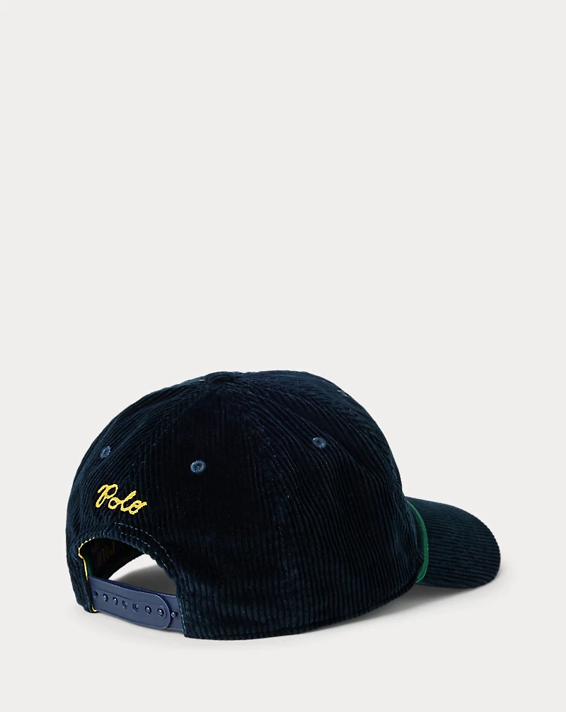 Embroidered Corduroy Cap