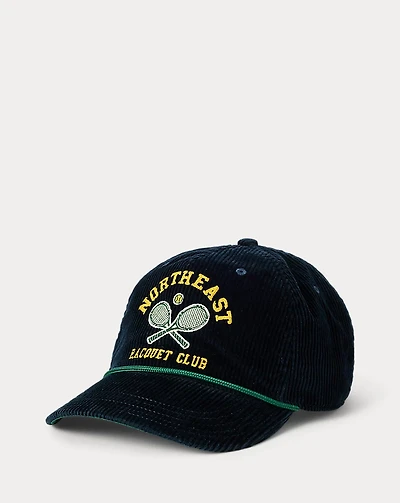 Embroidered Corduroy Cap