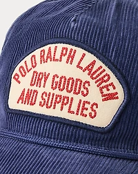 Logo-Patch Corduroy Trucker Cap