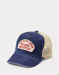 Logo-Patch Corduroy Trucker Cap