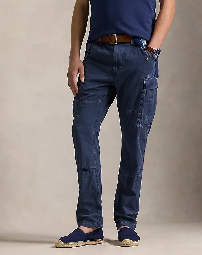 Slim Fit Garment-Dyed Twill Cargo Pant