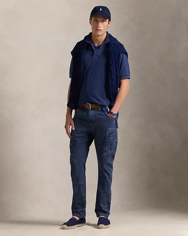 Slim Fit Garment-Dyed Twill Cargo Pant