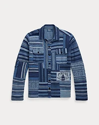 Patchwork Cotton-Linen Cardigan