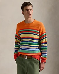 Striped Cotton-Blend Sweater