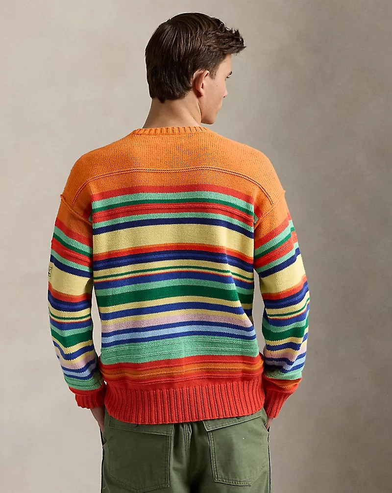 Striped Cotton-Blend Sweater