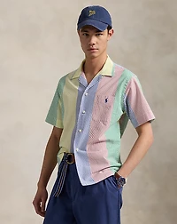 Classic Fit Striped Seersucker Shirt