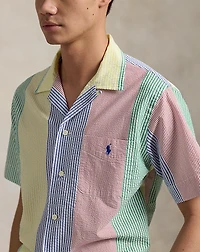 Classic Fit Striped Seersucker Shirt