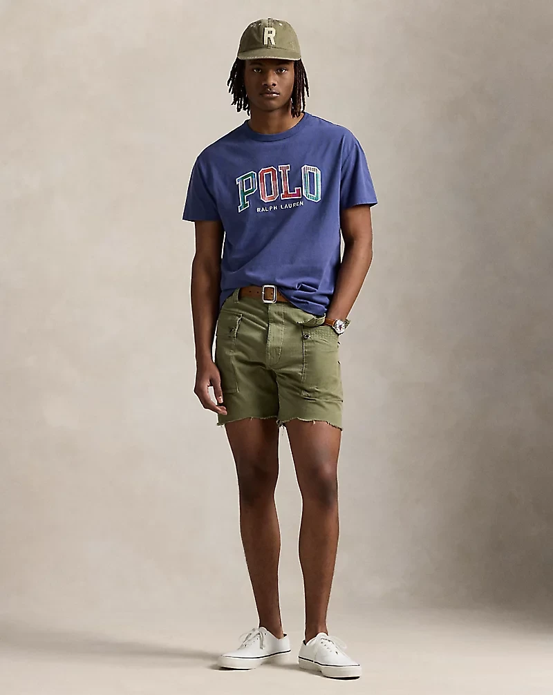 Classic Fit Madras-Logo Jersey T-Shirt
