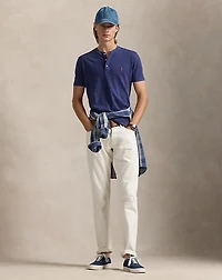 Slub Jersey Short-Sleeve Henley Shirt