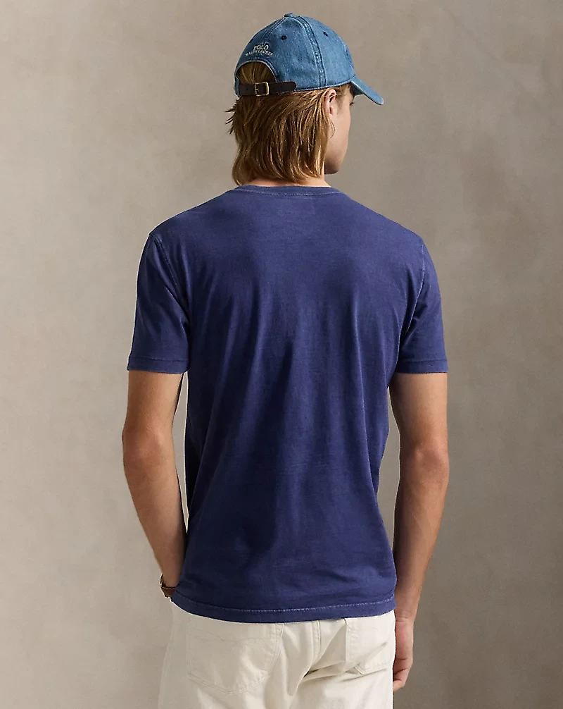 Slub Jersey Short-Sleeve Henley Shirt