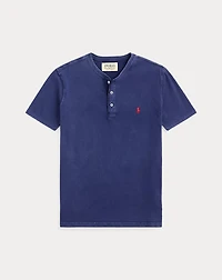 Slub Jersey Short-Sleeve Henley Shirt