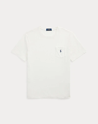 Standard Fit Cotton-Linen Pocket T-Shirt