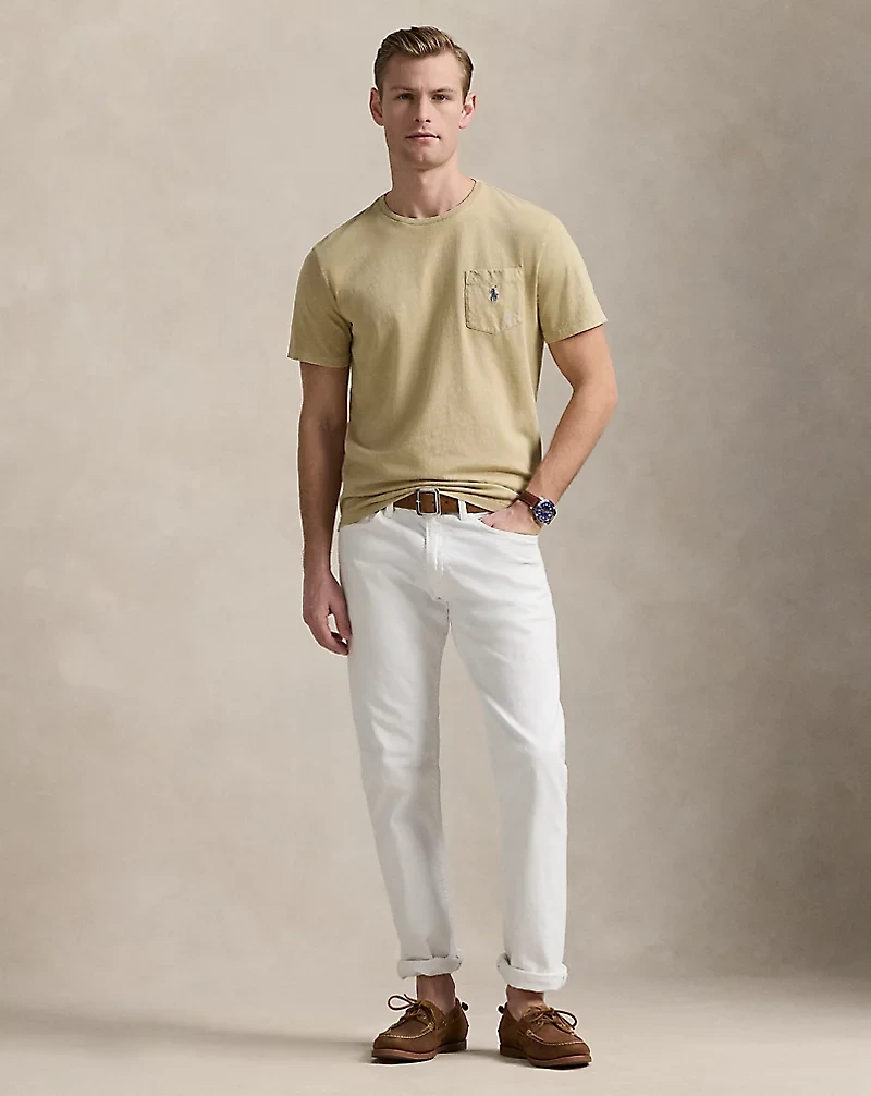 Standard Fit Cotton-Linen Pocket T-Shirt
