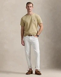 Standard Fit Cotton-Linen Pocket T-Shirt
