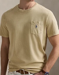 Standard Fit Cotton-Linen Pocket T-Shirt