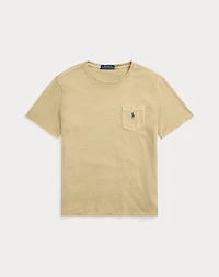 Standard Fit Cotton-Linen Pocket T-Shirt