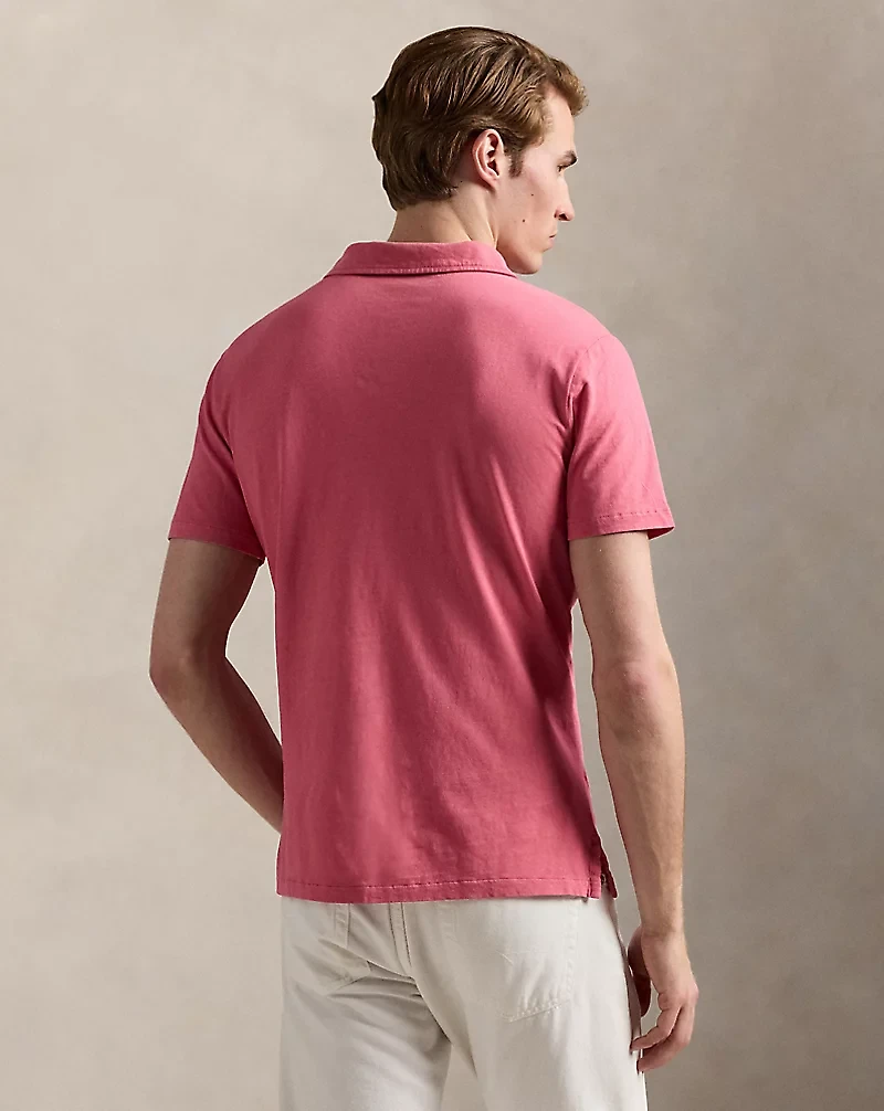 Standard Fit Cotton-Linen Polo Shirt