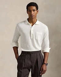 Linen Mesh Polo Shirt