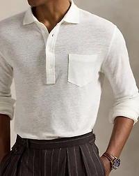 Linen Mesh Polo Shirt