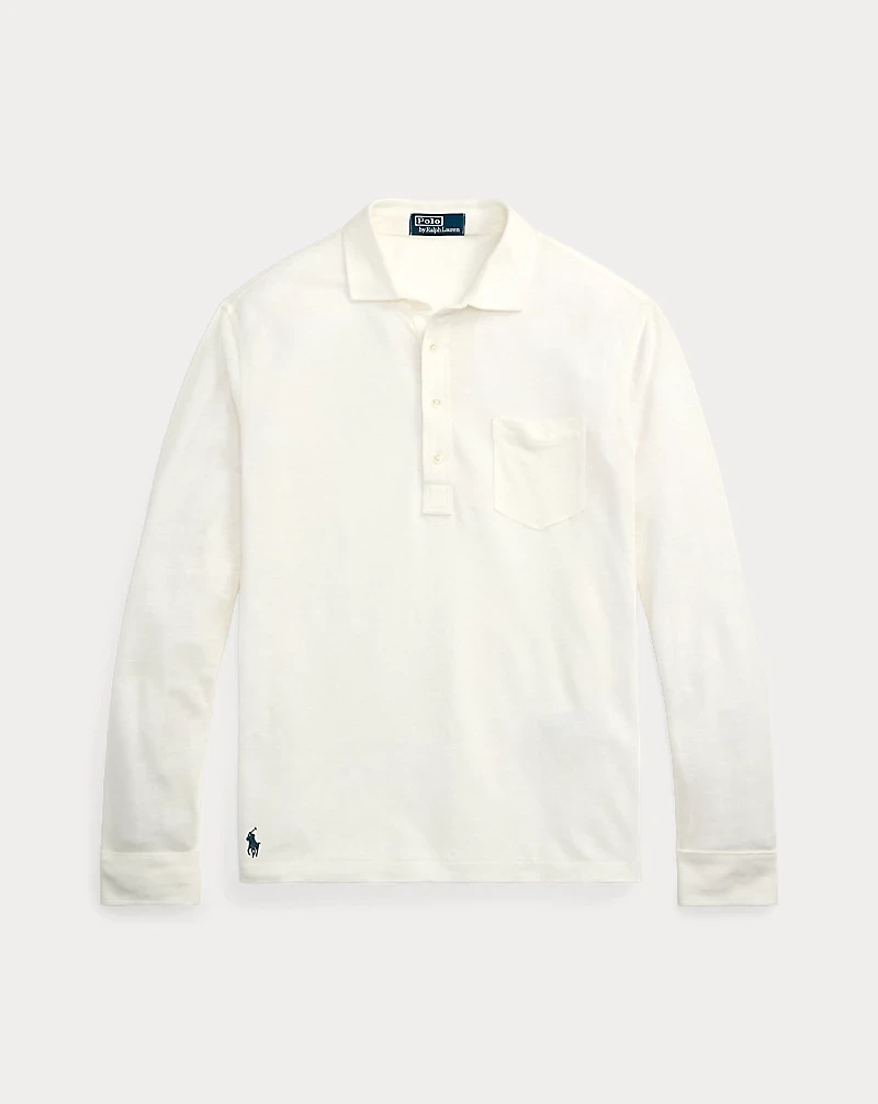 Linen Mesh Polo Shirt