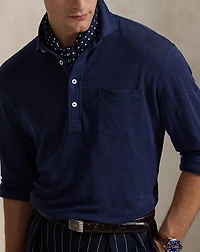 Linen Mesh Polo Shirt