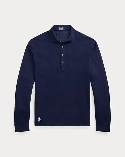 Linen Mesh Polo Shirt
