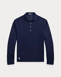 Linen Mesh Polo Shirt