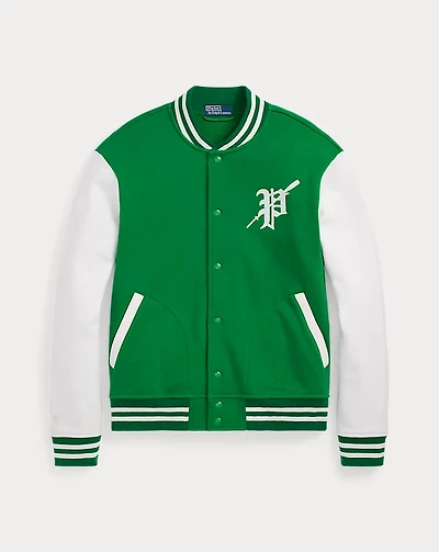 Fleece Graphic Baseball Jacket
