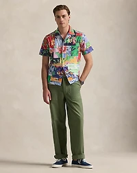 Classic Fit Patchwork-Print Oxford Shirt