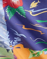 Classic Fit Patchwork-Print Oxford Shirt