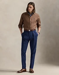 Classic Fit Houndstooth Linen Shirt