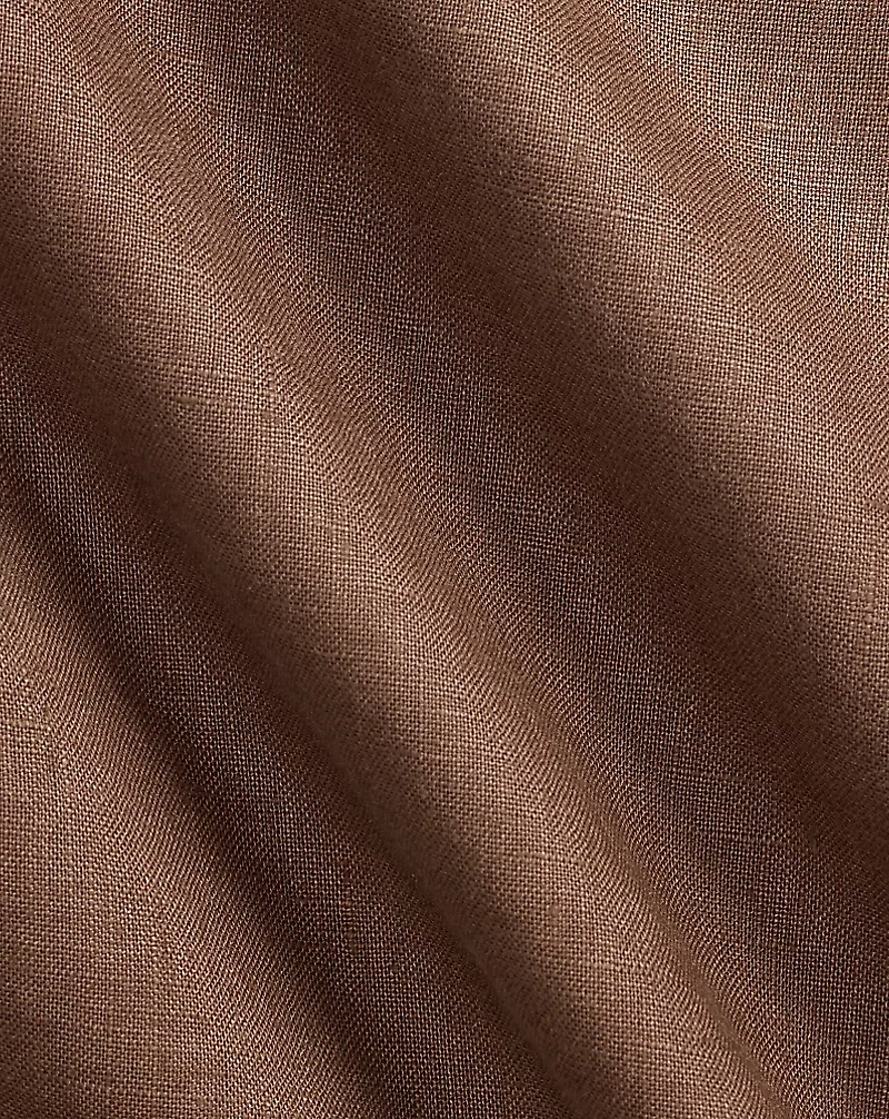 Classic Fit Houndstooth Linen Shirt